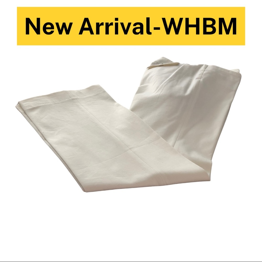 WHITE HOUSE BLACK MARKET WHITE COMFORT STRETCH MODERN BOOT CUT PANTS SZ 4